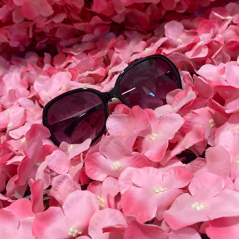 Black Betsey Johnson with flower detailing for women.